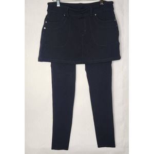 Athleta Bettona Skirt Tights 2 in 1 Skirted Leggings Skort Small Black